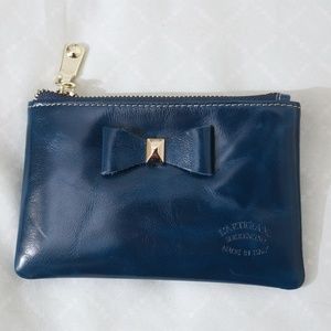L'Artigiano Sorrentino blue leather coin purse